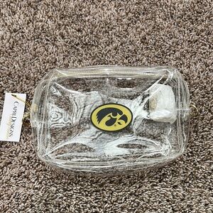 Clear Iowa Hawkeyes Logo crossbody bag with gold chain